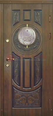 Одностворчатая входная дверь с виноритом и стеклом ДВТ-193 в Орле