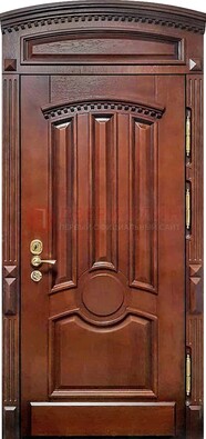 Темная стальная дверь с виноритом и фрамугой ДВТ-238 в Орле