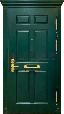 Классическая зеленая дверь с виноритом на улицу ДВТ-248 в Казани