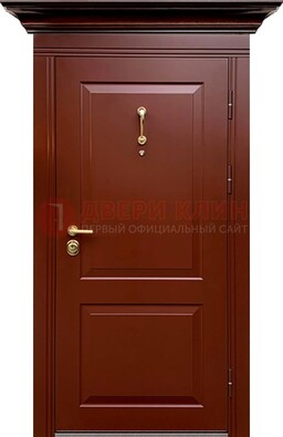 Красная железная дверь винорит для частного дома ДВТ-251 в Сергиевом Посаде