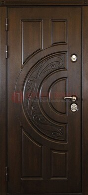 Темная стальная дверь с виноритом и рисунком ДВТ-28 в Орле