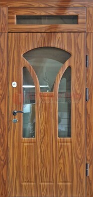 Коричневая классическая входная дверь с виноритом ДВТ-66 в Орле