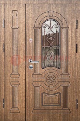 Железная классическая дверь с терморазрывом и рисунком ДВТ-77 в Орле