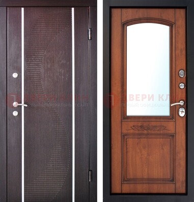 Входная дверь с МДФ и МДФ внутри с зеркалом ДЗ-88 в Орле